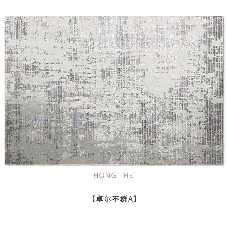 Tapis nordique doux moderne pour salon Tapis épais antidérapant pour salon, canapé, table basse, tapis de sol gris nordique