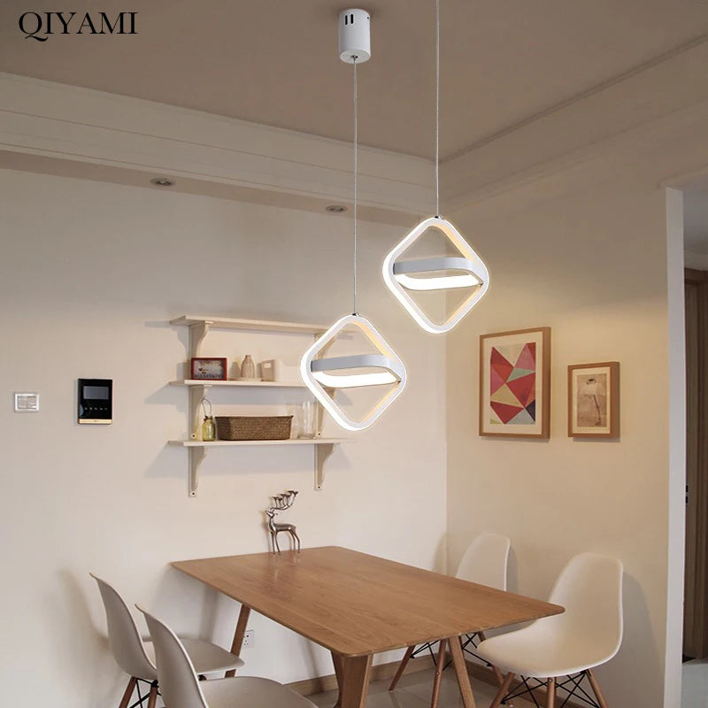 Modern LED Pendant Lights for Living Room Parlor Bedroom round Square Lamps Indoor Lighting Dropshipping Hanglamps Luminaire