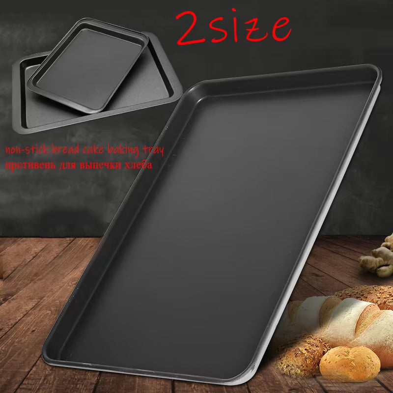 Plateau de cuisson pour gâteau non adhésif rectangulaire, pain, plateau de cuisson, four rectangulaire noir, plateau de cuisson bricolage