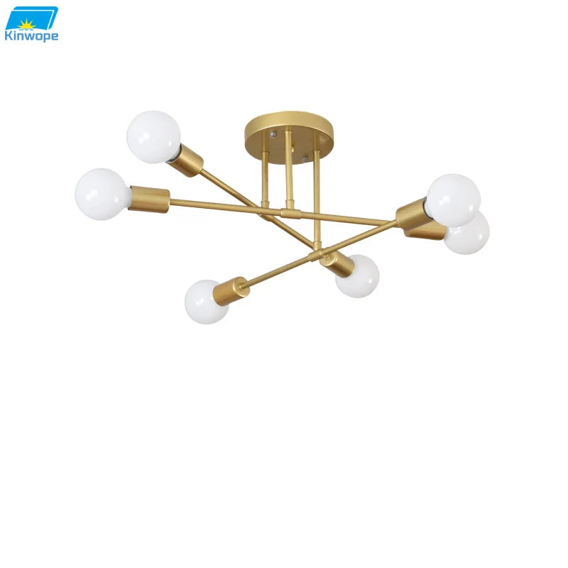 Modern Creative Lighting Warm and Romantic Golden Bedroom Modern Minimalist Personality Living Room Dining Room Ceiling Lamps