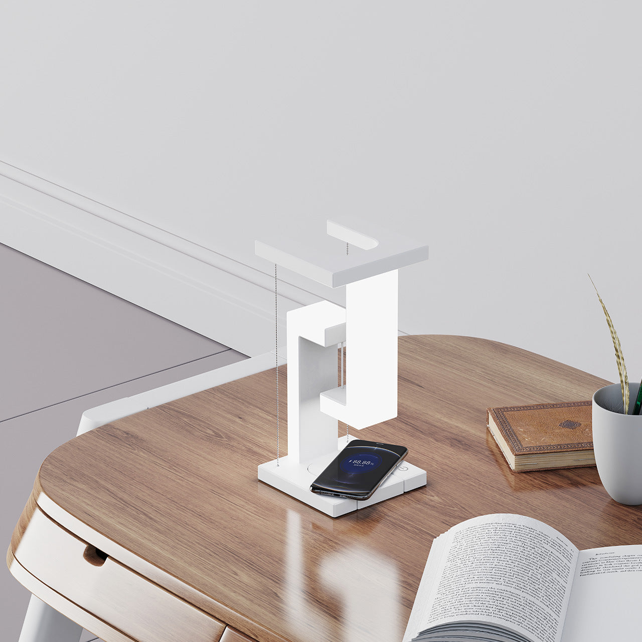 Lampe de table à chargement sans fil anti-gravité