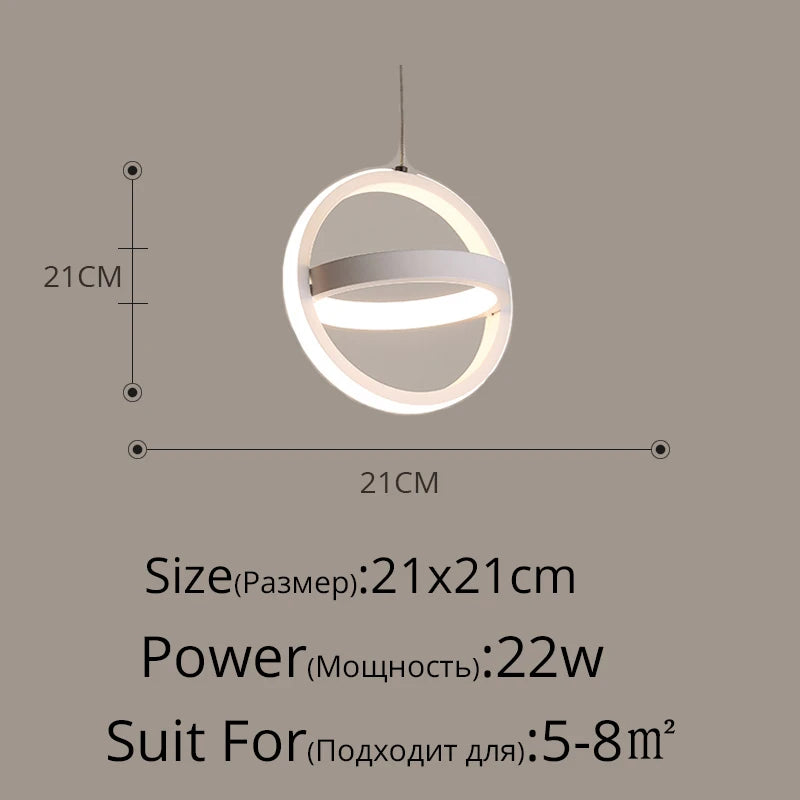 Modern LED Pendant Lights for Living Room Parlor Bedroom round Square Lamps Indoor Lighting Dropshipping Hanglamps Luminaire