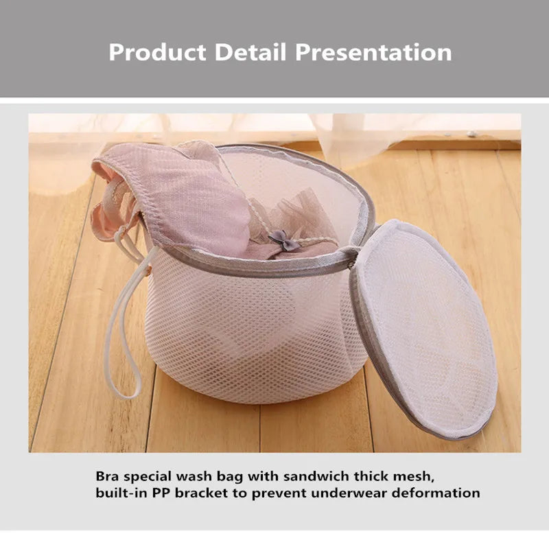 Sacs de lavage en maille à fermeture éclair gris Sac pour machine à laver domestique pour sous-vêtements de lessive