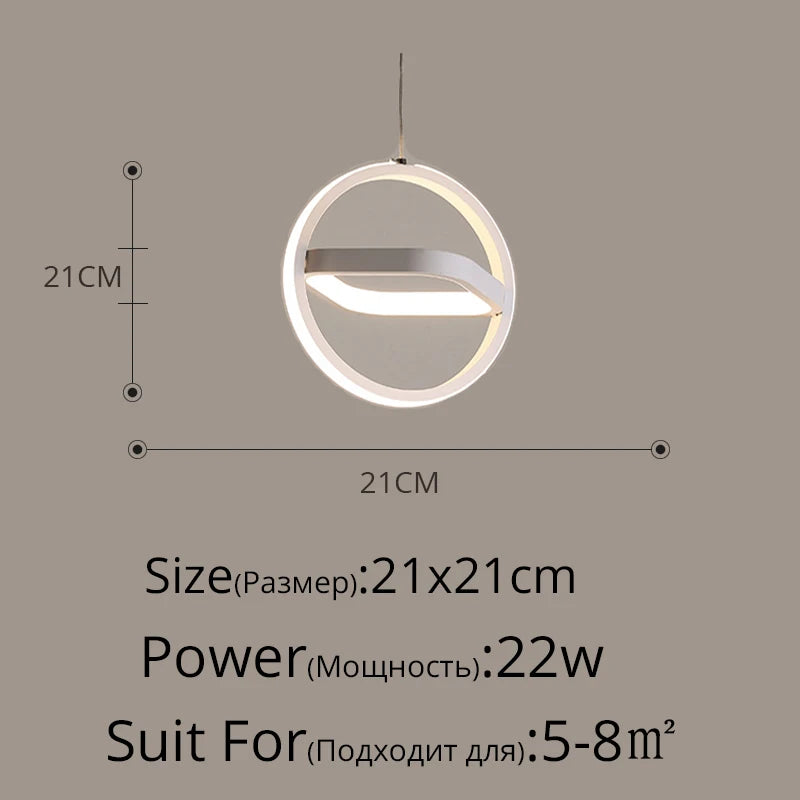 Modern LED Pendant Lights for Living Room Parlor Bedroom round Square Lamps Indoor Lighting Dropshipping Hanglamps Luminaire