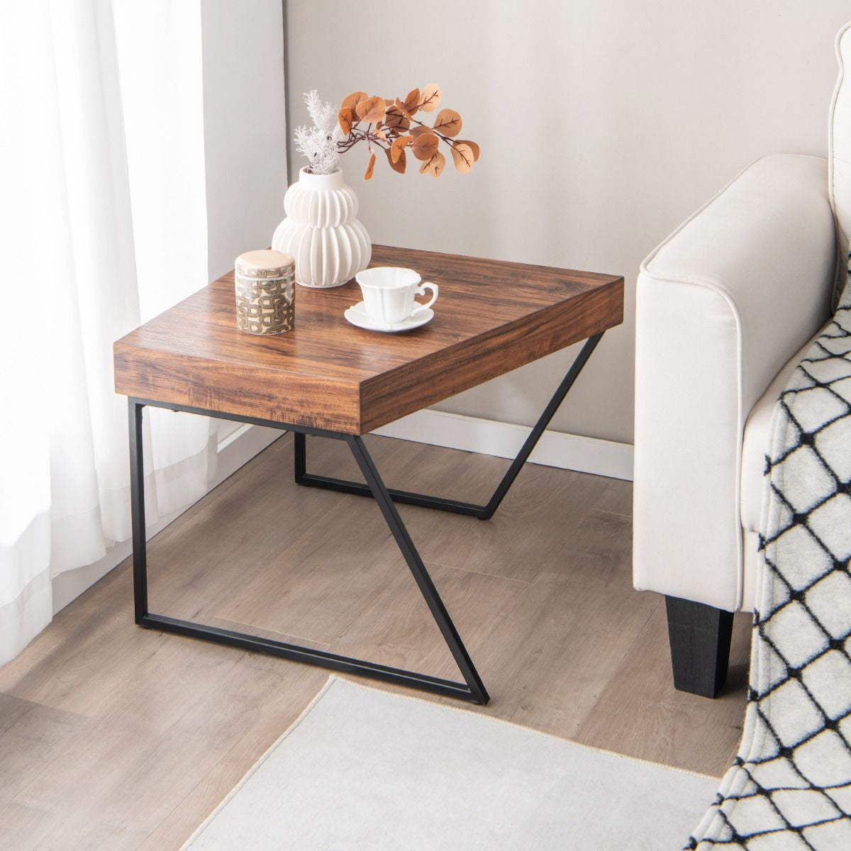 Lot De 2 Tables Basses Gigognes Avec Cadre Métal - 2 Combinaison disponible