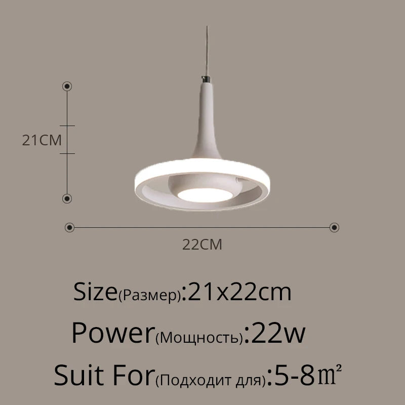 Modern LED Pendant Lights for Living Room Parlor Bedroom round Square Lamps Indoor Lighting Dropshipping Hanglamps Luminaire