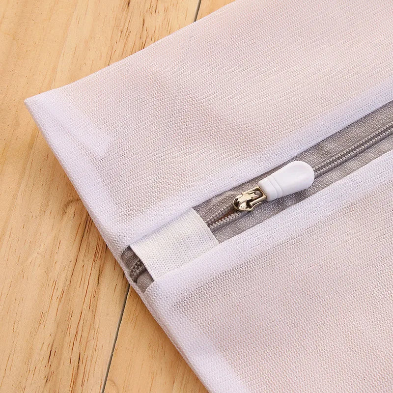 Sacs de lavage en maille à fermeture éclair gris Sac pour machine à laver domestique pour sous-vêtements de lessive