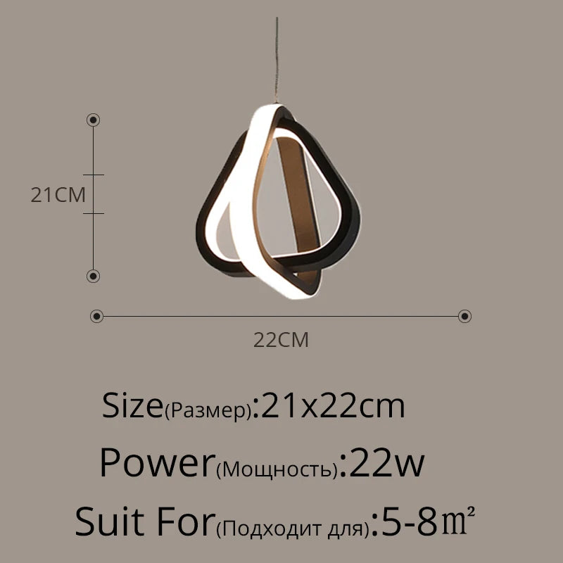 Modern LED Pendant Lights for Living Room Parlor Bedroom round Square Lamps Indoor Lighting Dropshipping Hanglamps Luminaire
