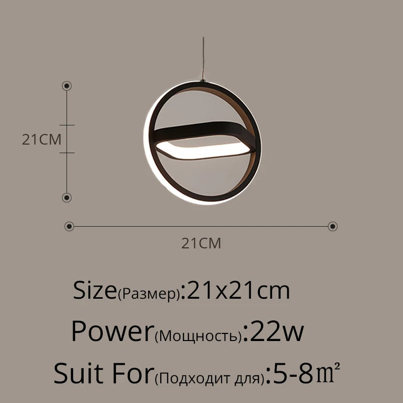 Modern LED Pendant Lights for Living Room Parlor Bedroom round Square Lamps Indoor Lighting Dropshipping Hanglamps Luminaire