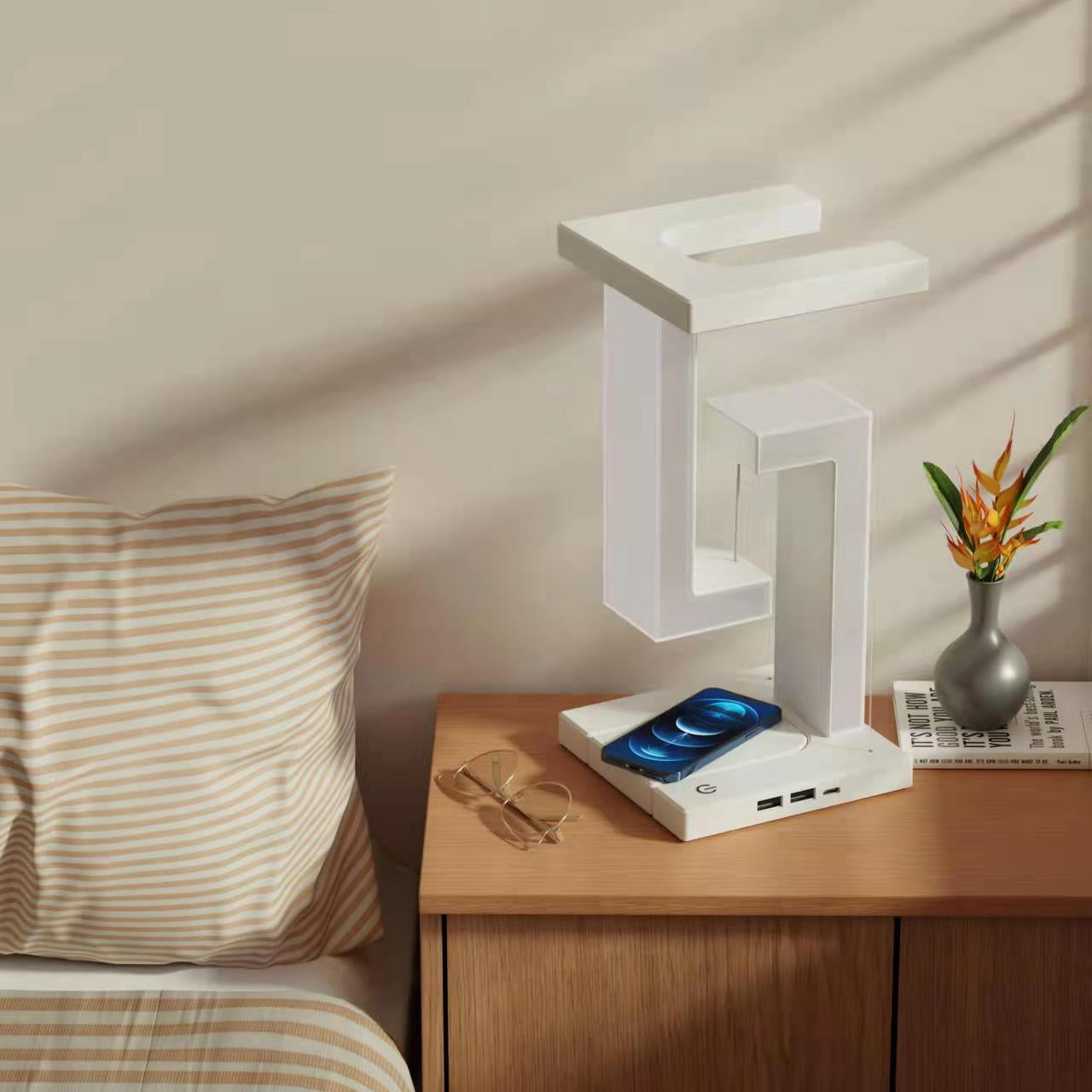 Lampe de table à chargement sans fil anti-gravité