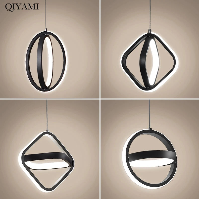 Modern LED Pendant Lights for Living Room Parlor Bedroom round Square Lamps Indoor Lighting Dropshipping Hanglamps Luminaire