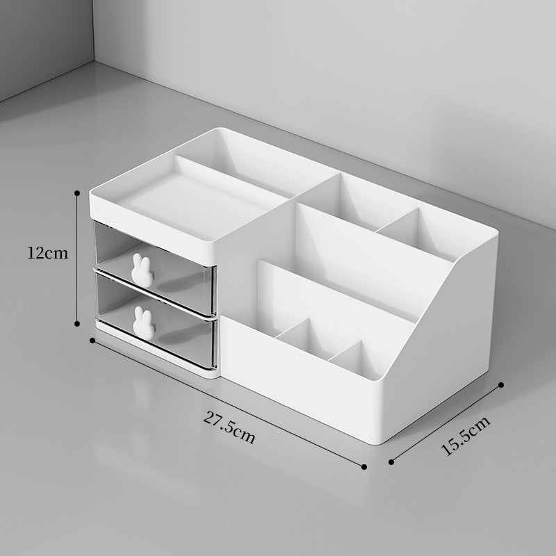 Boîte de rangement en plastique de haute qualité pour cosmétiques de bureau