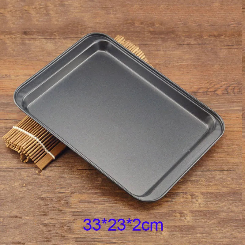 Plateau de cuisson pour gâteau non adhésif rectangulaire, pain, plateau de cuisson, four rectangulaire noir, plateau de cuisson bricolage
