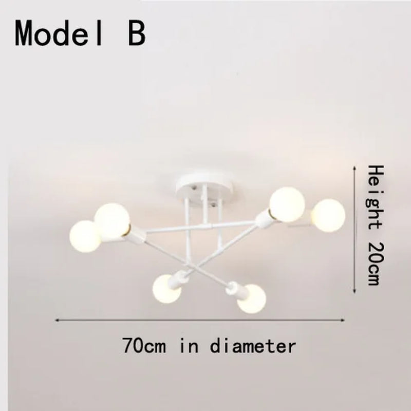 Modern Creative Lighting Warm and Romantic Golden Bedroom Modern Minimalist Personality Living Room Dining Room Ceiling Lamps