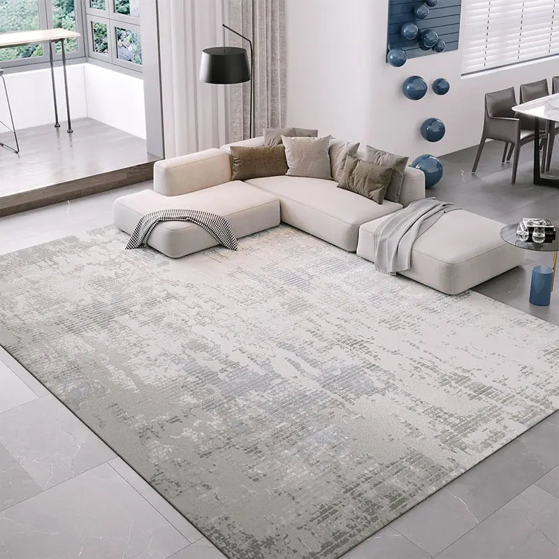 Tapis nordique doux moderne pour salon Tapis épais antidérapant pour salon, canapé, table basse, tapis de sol gris nordique