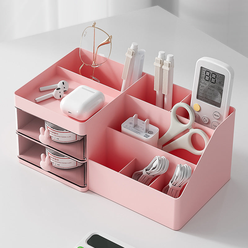 Boîte de rangement en plastique de haute qualité pour cosmétiques de bureau