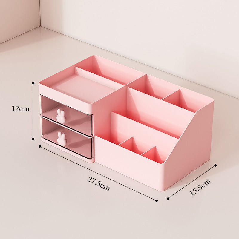 Boîte de rangement en plastique de haute qualité pour cosmétiques de bureau