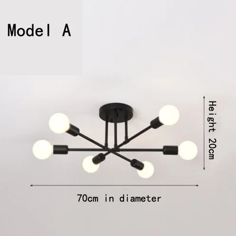 Modern Creative Lighting Warm and Romantic Golden Bedroom Modern Minimalist Personality Living Room Dining Room Ceiling Lamps