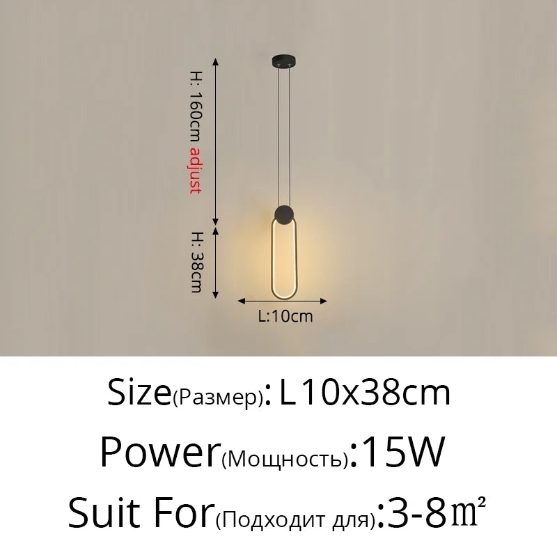 Modern LED Pendant Lights for Living Room Parlor Bedroom round Square Lamps Indoor Lighting Dropshipping Hanglamps Luminaire