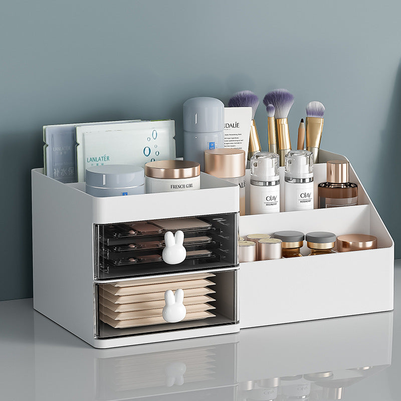 Boîte de rangement en plastique de haute qualité pour cosmétiques de bureau