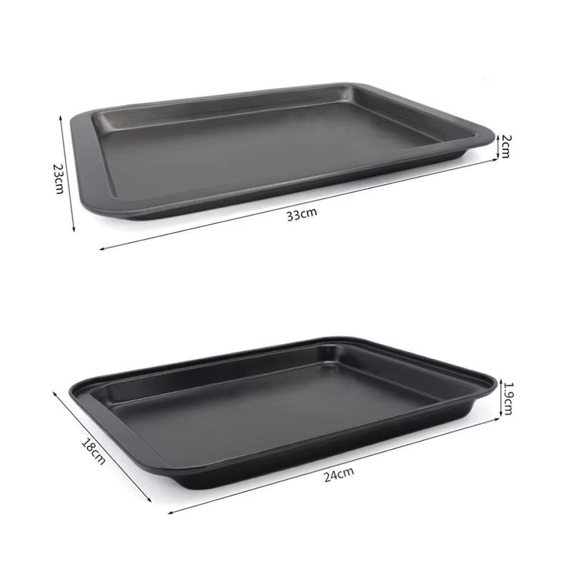 Plateau de cuisson pour gâteau non adhésif rectangulaire, pain, plateau de cuisson, four rectangulaire noir, plateau de cuisson bricolage