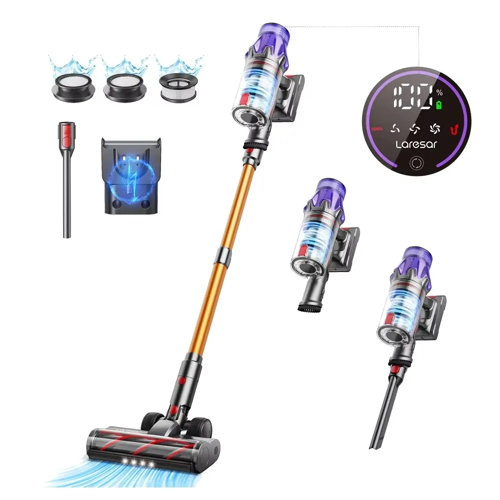 V7 2024 NOUVEAU Aspirateur sans fil Appareil ménager intelligent portable Tasse à poussière de batterie amovible 500W 50KPA Puissance d’aspiration