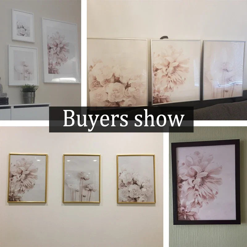 Modern Flower Wall Pictures for Living Room Pink Canvas Printings Unframed Poster Cuadros Decoracion Salon Wall Art Painting