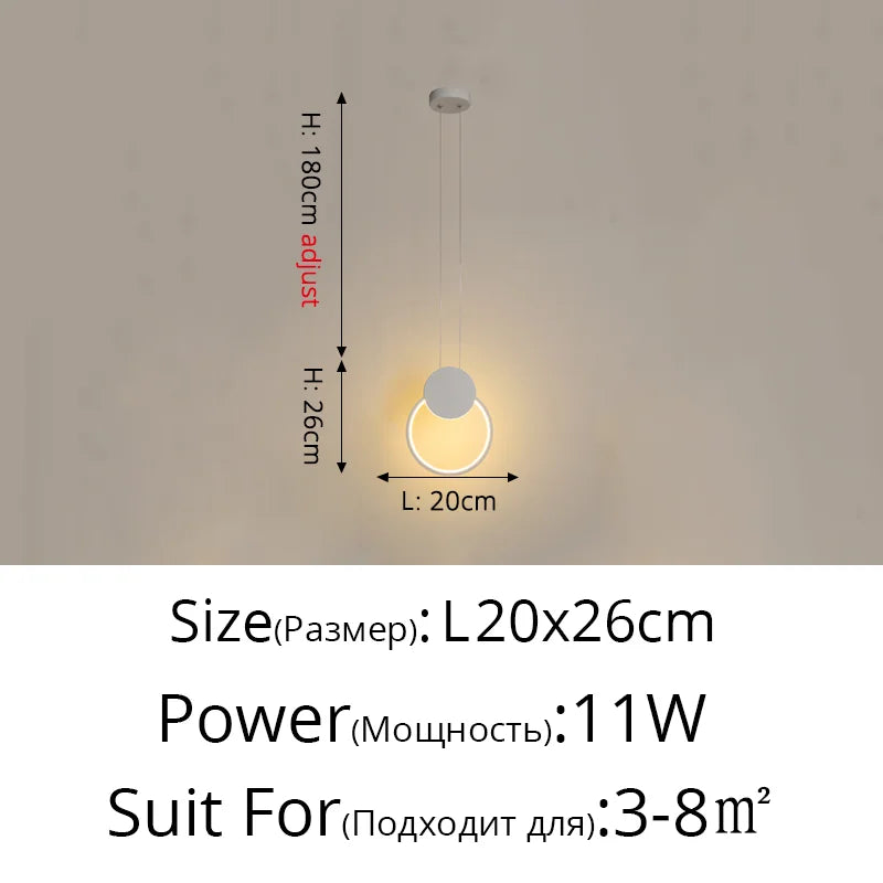 Modern LED Pendant Lights for Living Room Parlor Bedroom round Square Lamps Indoor Lighting Dropshipping Hanglamps Luminaire