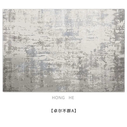 Tapis nordique doux moderne pour salon Tapis épais antidérapant pour salon, canapé, table basse, tapis de sol gris nordique