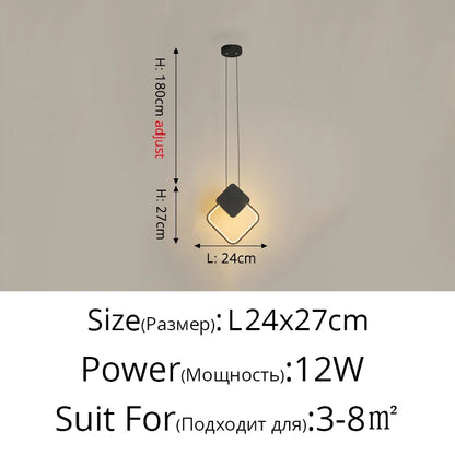 Modern LED Pendant Lights for Living Room Parlor Bedroom round Square Lamps Indoor Lighting Dropshipping Hanglamps Luminaire