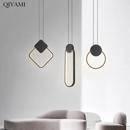 Modern LED Pendant Lights for Living Room Parlor Bedroom round Square Lamps Indoor Lighting Dropshipping Hanglamps Luminaire