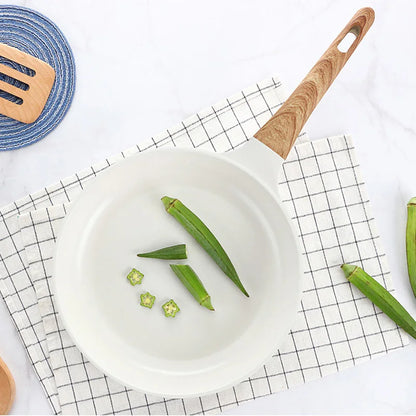 Ensemble de casserole en céramique pour poêle à frire et casserole antiadhésive pour le petit-déjeuner, crêpe, poêle en nid d’abeille wok, cuisine japonaise émaillée