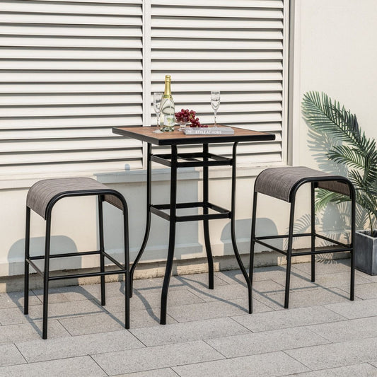 Ensemble De 2 Tabourets De Bar Tabourets Bistrot En Métal Haut De 76 Cm Siège En Tissu Incurvé Cadre En Métal Robuste Café