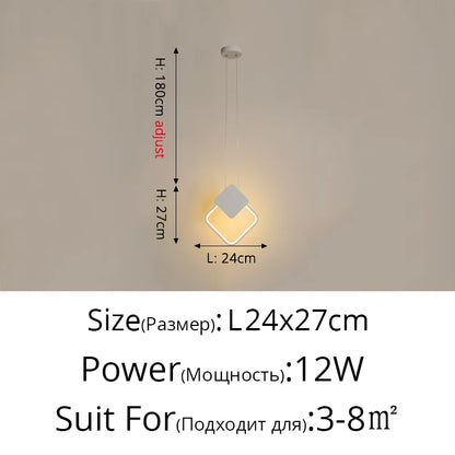 Modern LED Pendant Lights for Living Room Parlor Bedroom round Square Lamps Indoor Lighting Dropshipping Hanglamps Luminaire