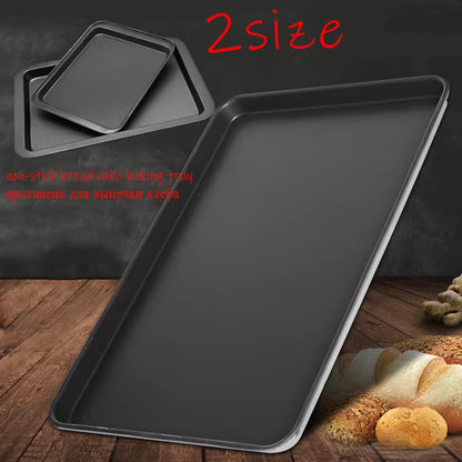 Plateau de cuisson pour gâteau non adhésif rectangulaire, pain, plateau de cuisson, four rectangulaire noir, plateau de cuisson bricolage