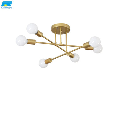 Modern Creative Lighting Warm and Romantic Golden Bedroom Modern Minimalist Personality Living Room Dining Room Ceiling Lamps
