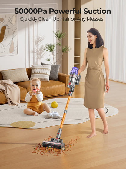 V7 2024 NOUVEAU Aspirateur sans fil Appareil ménager intelligent portable Tasse à poussière de batterie amovible 500W 50KPA Puissance d’aspiration