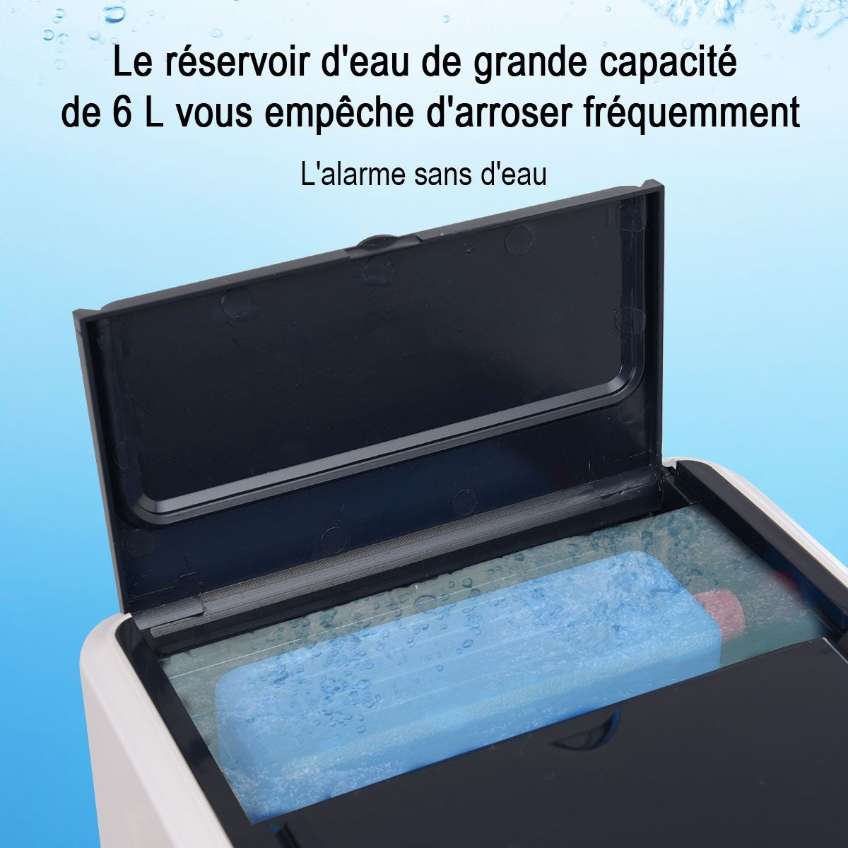 Refroidisseur D’Air 75W Portable Avec Télécommande Ecran LCD 3 Vitesses Minuterie 8H Réservoir D'Eau 6L 32X25X57Cm
