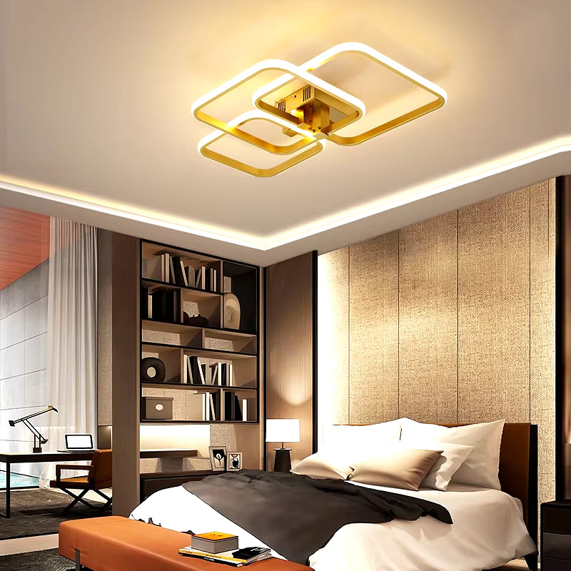 Luminaires de plafond à LED modernes en or 