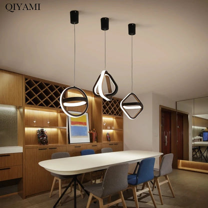 Modern LED Pendant Lights for Living Room Parlor Bedroom round Square Lamps Indoor Lighting Dropshipping Hanglamps Luminaire
