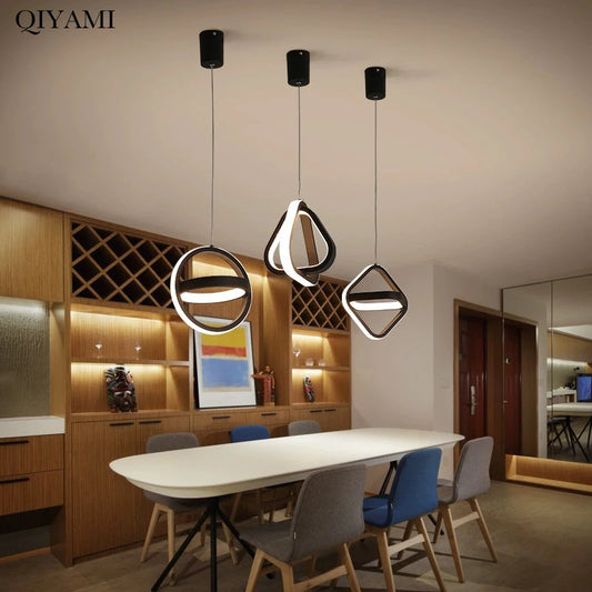Modern LED Pendant Lights for Living Room Parlor Bedroom round Square Lamps Indoor Lighting Dropshipping Hanglamps Luminaire