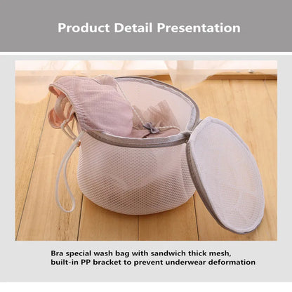Sacs de lavage en maille à fermeture éclair gris Sac pour machine à laver domestique pour sous-vêtements de lessive 