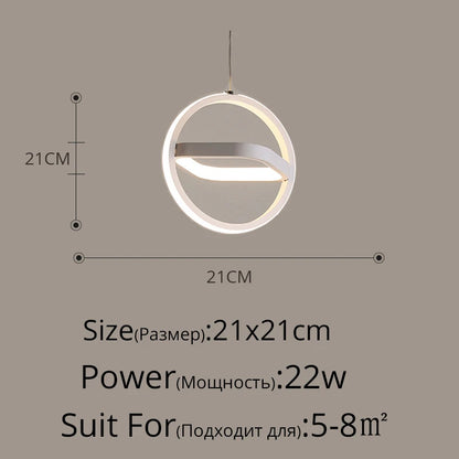 Modern LED Pendant Lights for Living Room Parlor Bedroom round Square Lamps Indoor Lighting Dropshipping Hanglamps Luminaire