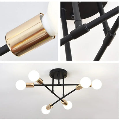 Modern Creative Lighting Warm and Romantic Golden Bedroom Modern Minimalist Personality Living Room Dining Room Ceiling Lamps