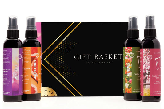 Coffret cadeau de spray d’aromathérapie oreiller et lin reposant – brume d’huile essentielle relaxante pour le sommeil, le soulagement du stress et une atmosphère apaisante – rose, bois de santal, lavande, & plus – cadeau de coucher parfait