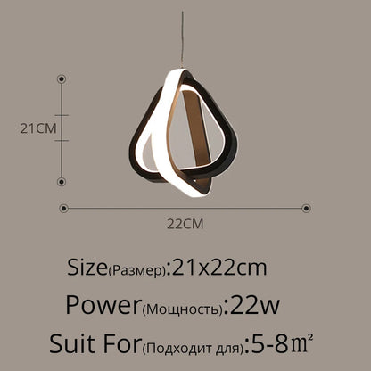 Modern LED Pendant Lights for Living Room Parlor Bedroom round Square Lamps Indoor Lighting Dropshipping Hanglamps Luminaire