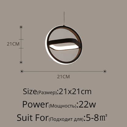 Modern LED Pendant Lights for Living Room Parlor Bedroom round Square Lamps Indoor Lighting Dropshipping Hanglamps Luminaire