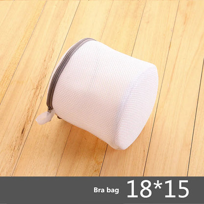 Sacs de lavage en maille à fermeture éclair gris Sac pour machine à laver domestique pour sous-vêtements de lessive 