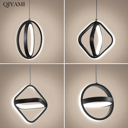 Modern LED Pendant Lights for Living Room Parlor Bedroom round Square Lamps Indoor Lighting Dropshipping Hanglamps Luminaire