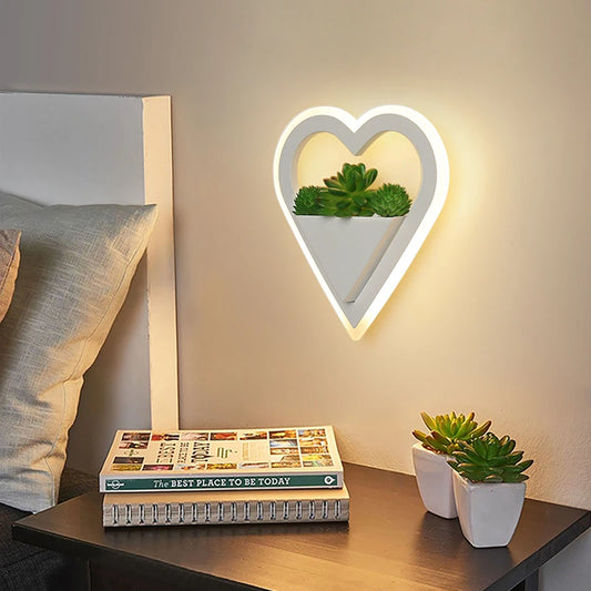 Modern LED Wall Light with Plant Nordic Creative Wall Lamp Living Room Aisle Bedroom Sconce Lamp Indoor Decoration LED Fixtures